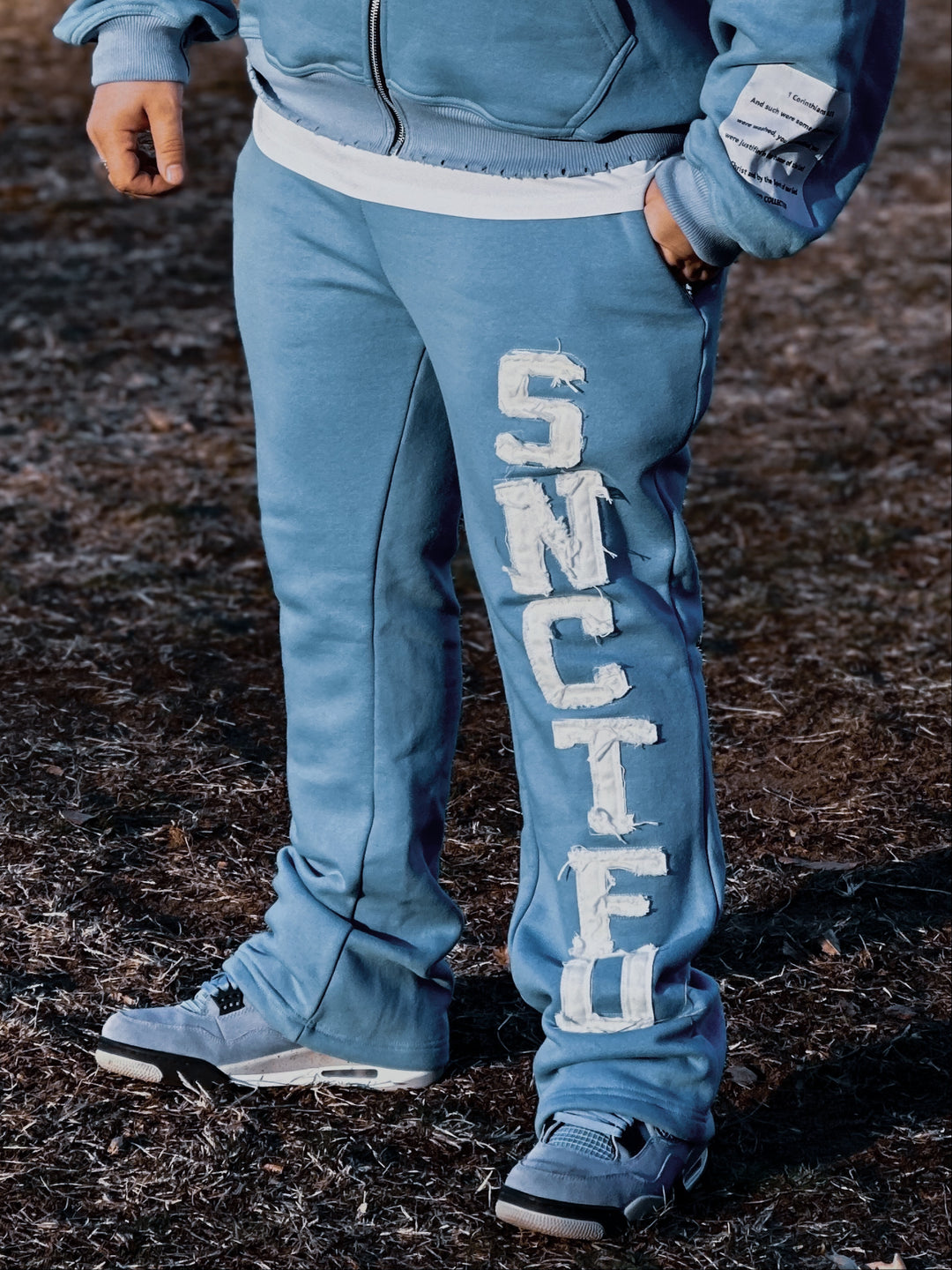 Oversized Sanctified Distressed Hoodie