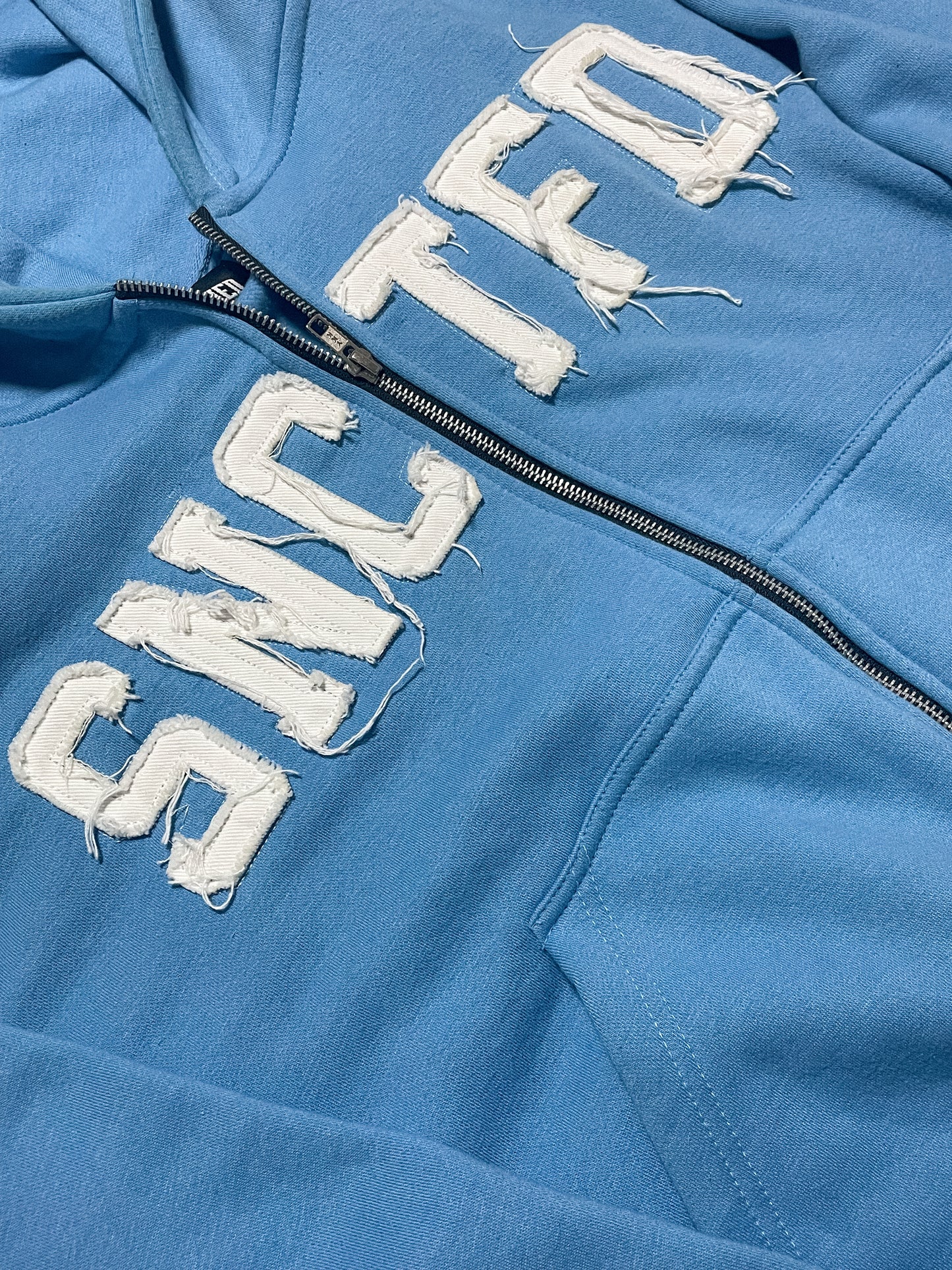 Oversized Sanctified Distressed Hoodie